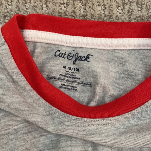 Cat & Jack Boys Plaid Christmas Pajama Set with Reindeer Limited Edition - Picture 3 of 5